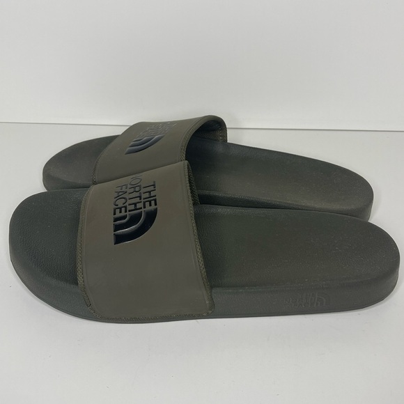 The North Face Men’s 13 Army Green Black Slides Casual Slip On Sandals - Picture 4 of 12